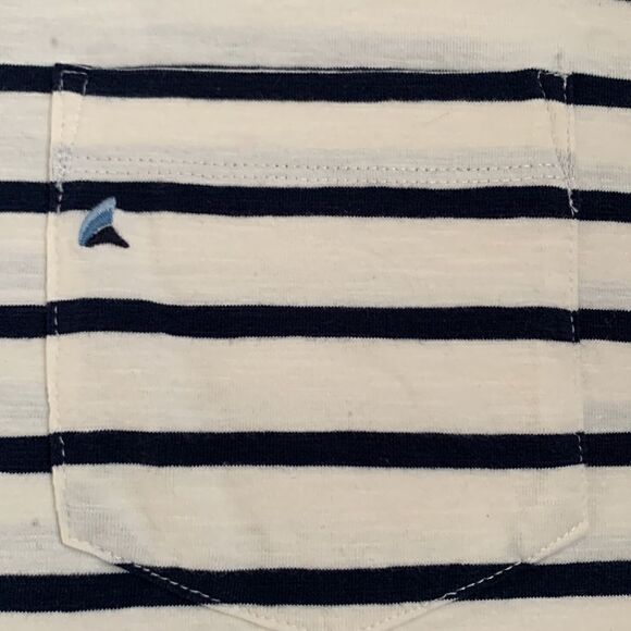 Tailor Vintage Cotton Blend Short Sleeve Striped Polo Men’s Shirt Size XL - Picture 7 of 9